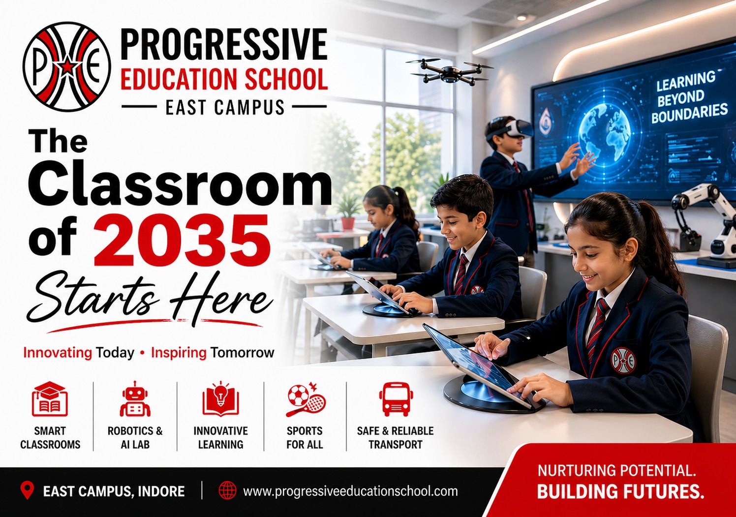 best school in indore of 2035 progressive ducation school east campus